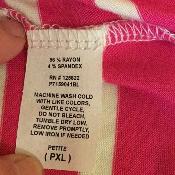 NWOT Lightweight pink & cream striped dress with belt in PXL any SILVERWEAR - Picture 13 of 13